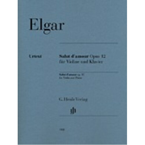 Salut Damour Op 12 Violin And Piano Urtext (Softcover Book)