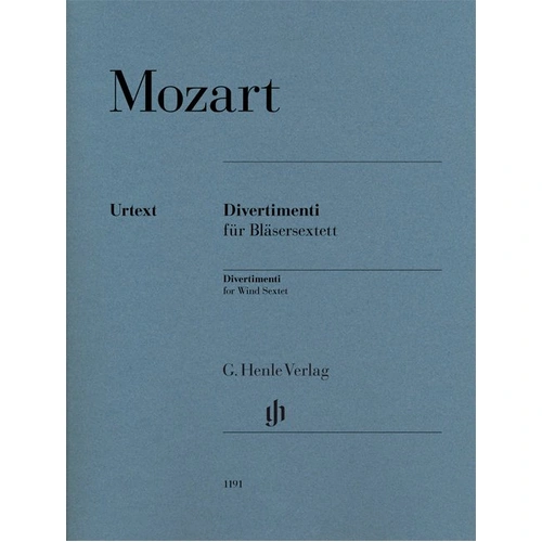 Divertimenti for Wind Sextet by Mozart, G. Henle Verlag Edition