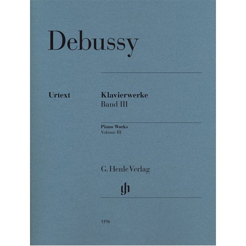 Piano Works Volume 3 Urtext by Claude Debussy, G. Henle Verlag, Piano Solo, 1 Page