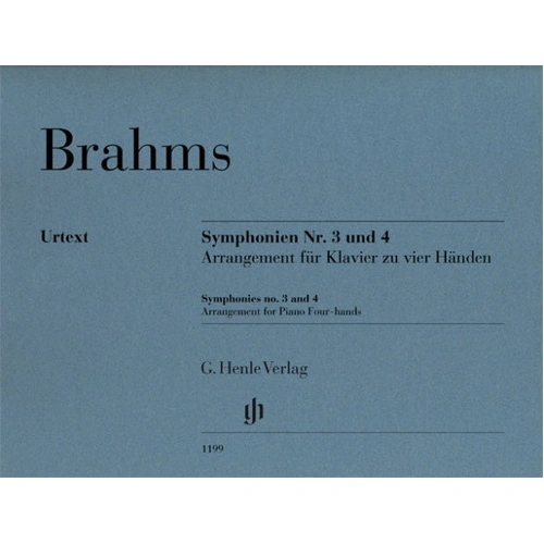 Brahms Symphonies No 3 & 4 for Piano Duet - Henle HN1199