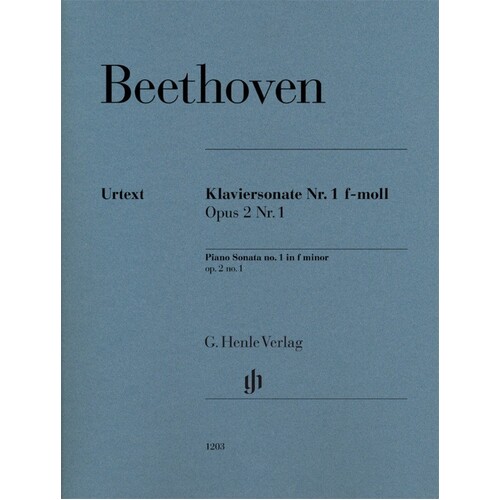 Beethoven - Piano Sonata No 1 F Minor Op 2 No 1 (Softcover Book)