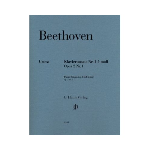 Piano Sonata No. 1 in F Minor Op. 2 No. 1 by Beethoven, 26 Pages, Piano Solo, G. Henle Verlag