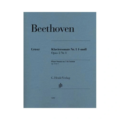 Piano Sonata No. 1 in F Minor Op. 2 No. 1 by Beethoven, Piano Solo, 26 Pages, Published by G. Henle Verlag