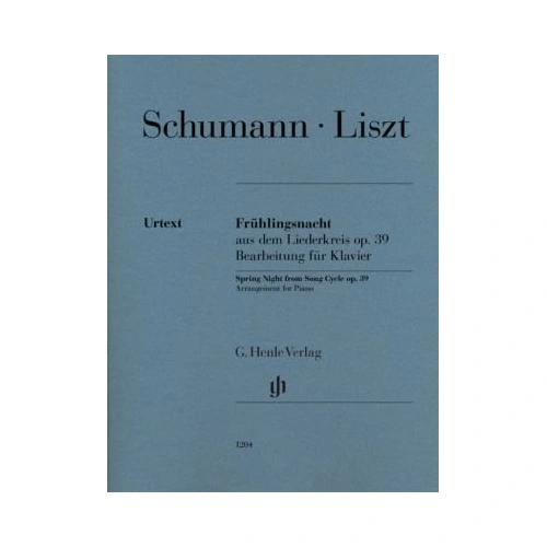 Spring Night from Liederkreis Op. 39 Piano Arrangement by Liszt, G. Henle Verlag, 14 Pages