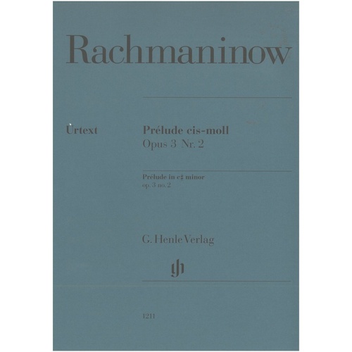 Rachmaninoff - Prelude C Sharp Minor Op. 3 No. 2 - Henle Urtext Edition for Piano