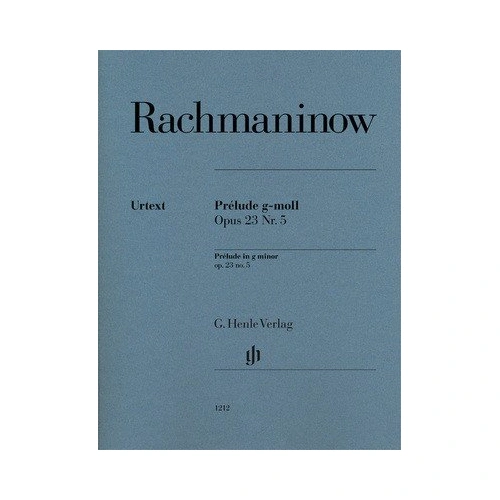 Rachmaninoff Prelude G Minor Op. 23 No. 5 for Piano Solo, Urtext Edition by G. Henle Verlag, 12 Pages