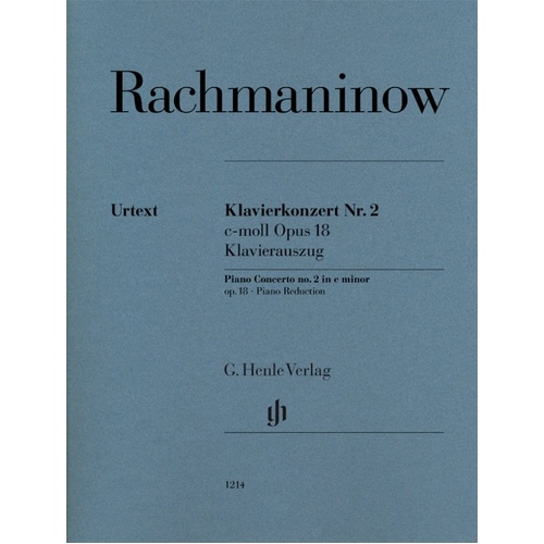 Rachmaninoff Piano Concerto No. 2 C Minor Op. 18 2 Pianos 4 Hands, G. Henle Verlag, 90 Pages