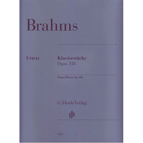 Brahms - Piano Pieces Op. 118 Urtext Edition, Piano Solo, 35 Pages, G. Henle Verlag