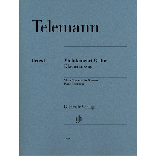 Viola Concerto in G Major Urtext by Georg Philipp Telemann, Arranged by Wolfgang Kostujak, G. Henle Verlag, 38 Pages