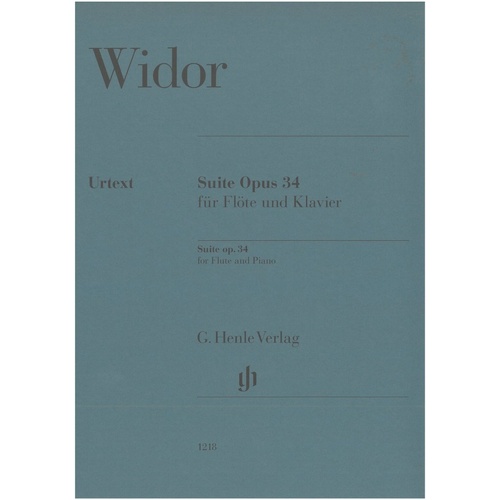 Widor - Suite Op. 34 for Flute and Piano, 48 Pages, Published by G. Henle Verlag