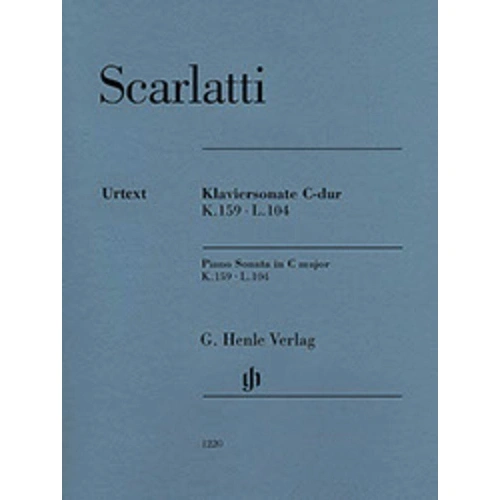 Sonata in C K 159 L 104 for Piano Solo by Domenico Scarlatti, G. Henle Verlag, 6 Pages