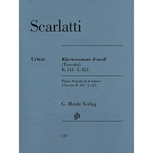 Scarlatti - Sonata in D Minor (Toccata) K 141 L422 for Piano Solo, 10 Pages, Published by G. Henle Verlag