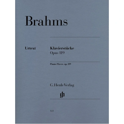 Brahms Piano Pieces Op. 119 Urtext Edition