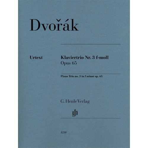 Piano Trio No 3 In F Minor Op 65 (Set Of Parts) Book