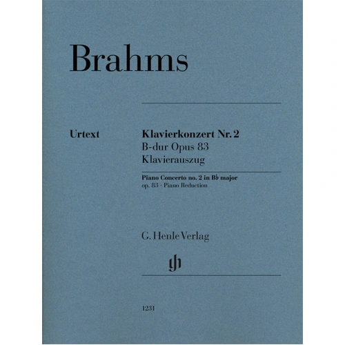 Brahms Piano Concerto No. 2 in Bb Major Op. 83 for 2 Pianos 4 Hands Henle HN1231