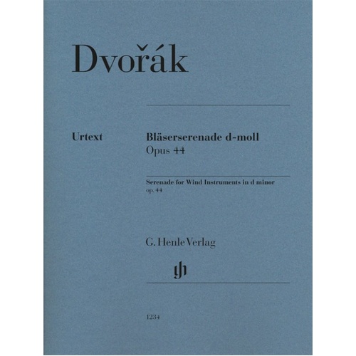 Dvorak Wind Serenade in D Minor Op. 44 Parts for Ensemble - 131 Pages