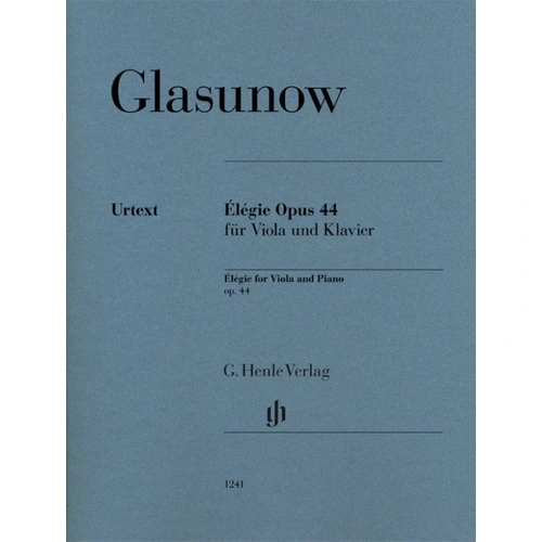 Glazounov Elegie Op. 44 for Viola and Piano, G. Henle Verlag, 16 Pages