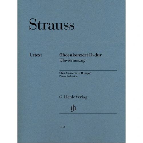 Strauss Oboe Concerto in D Major for Oboe and Piano, Henle Urtext Edition, 66 Pages