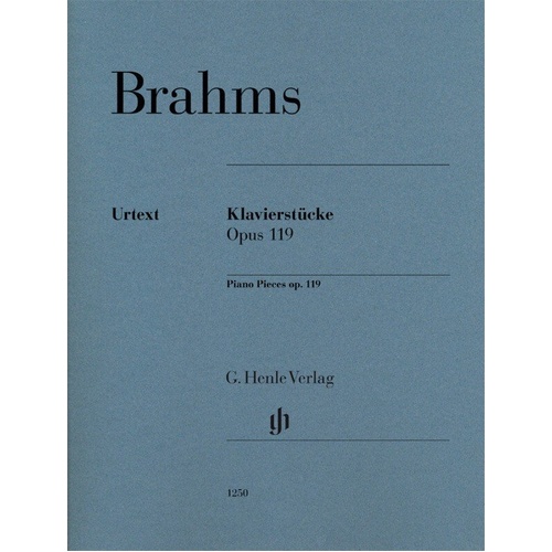 Brahms: Piano Pieces Op. 119 (Revised Edition) - G. Henle Verlag, 30 Pages, Piano Solo