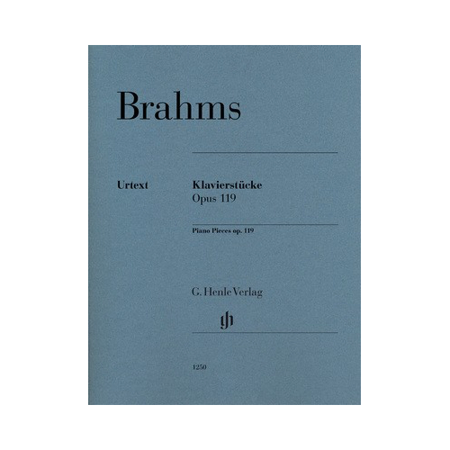 Piano Pieces Op. 119 by Brahms - Piano Solo Sheet Music - G Henle Verlag