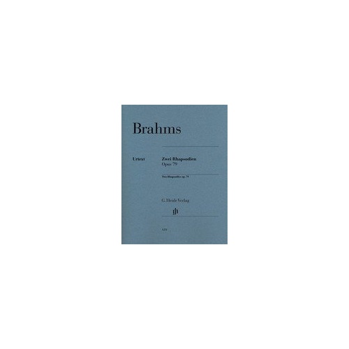 Brahms - Two Rhapsodies Op. 79 for Piano Solo, G. Henle Verlag, 27 Pages