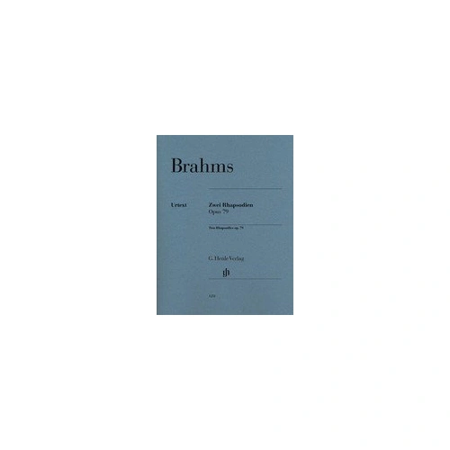 Brahms - Two Rhapsodies Op. 79 for Piano Solo, 27 Pages, G. Henle Verlag