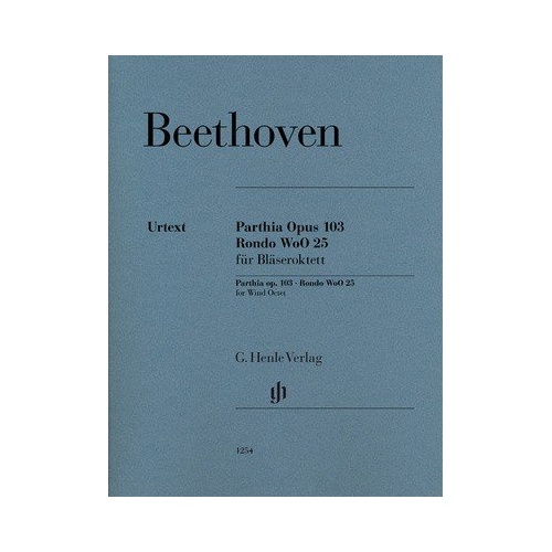 Parthia Op. 103 Rondo WoO 25 by Beethoven - Wind Octet Score, 108 Pages, Includes Additional Horn Parts