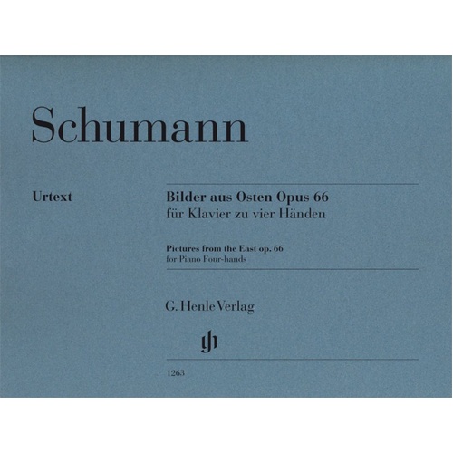 Pictures from the East Op. 66 for Piano Duet by Robert Schumann, Published by G. Henle Verlag, 40 Pages