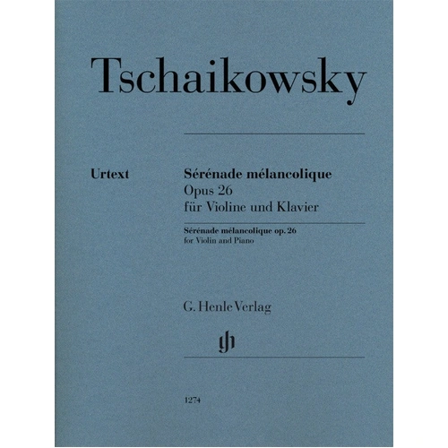 Tchaikovsky Serenade Melancolique Op 26 Violin and Piano Sheet Music