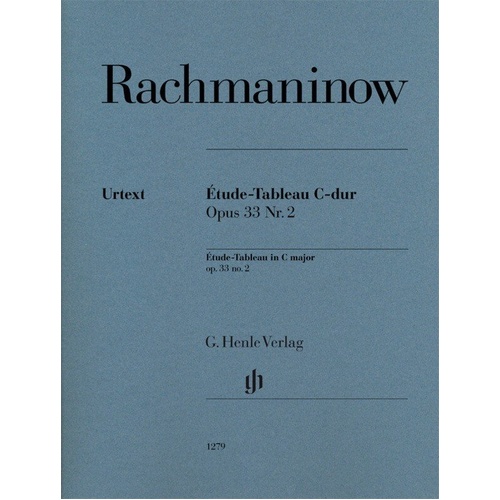 Etude-Tableau in C Major Op. 33 No. 2 by Sergei Rachmaninoff, 11 Pages, Published by G. Henle Verlag