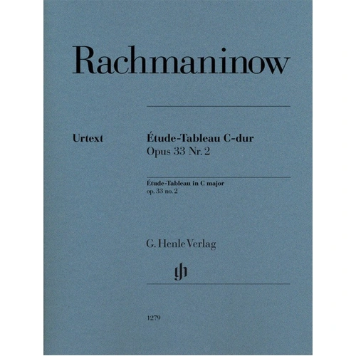 Etude-Tableau in C Major Op. 33 No. 2 by Sergei Rachmaninoff, 11 Pages, G. Henle Verlag