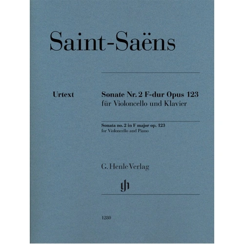 Saint-Saens - Sonata No. 2 in F Op. 123 for Cello and Piano, Urtext Edition, G. Henle Verlag