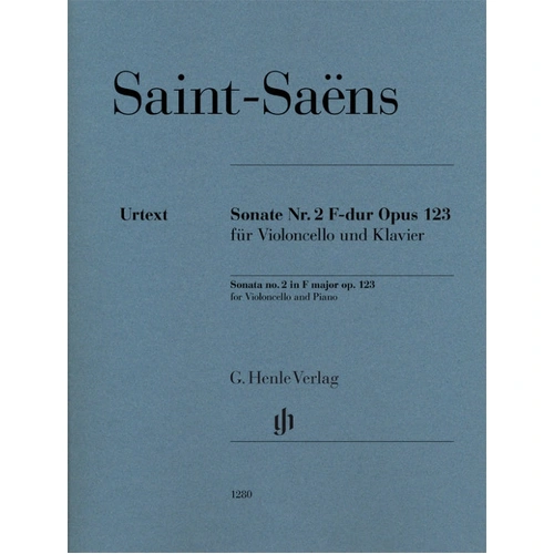 Saint-Saens Cello Sonata No 2 in F Major Op 123 Cello/Piano Accompaniment Henle HN1280