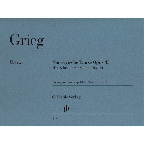 Grieg - Norwegian Dances Op 35 Piano Duet Urtext (Softcover Book)