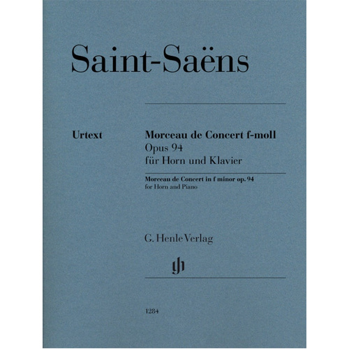 Morceau de Concert Op 94 for Horn and Piano by Saint-Saens - Henle HN1284