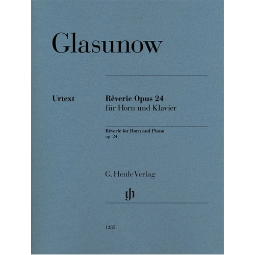 Reverie Op. 24 for French Horn & Piano by Alexander Glazounov, Urtext Edition, 13 Pages, Published by G. Henle Verlag