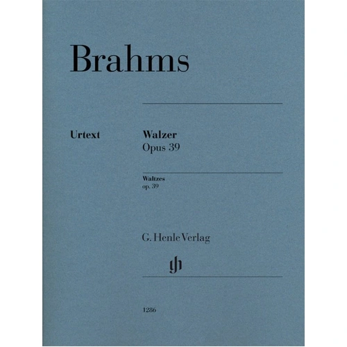 Brahms Waltzes Op. 39 Urtext Edition for Piano by G. Henle Verlag, 28 Pages