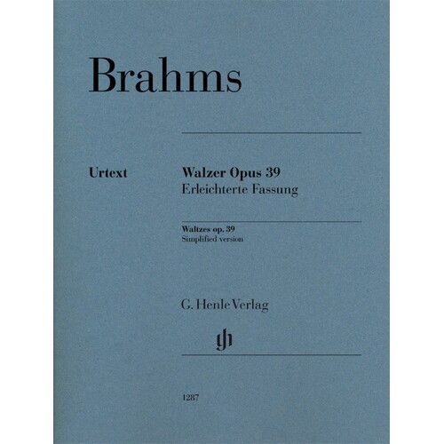 Brahms - Waltzes Op 39 Simplified (Softcover Book)