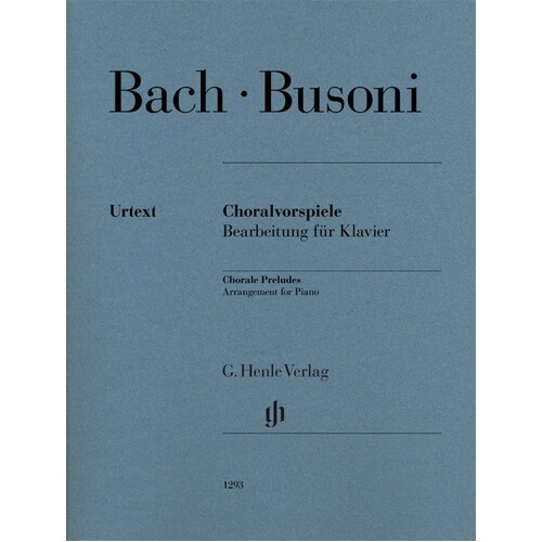 Bach Busoni - Chorale Preludes For Piano (Softcover Book)