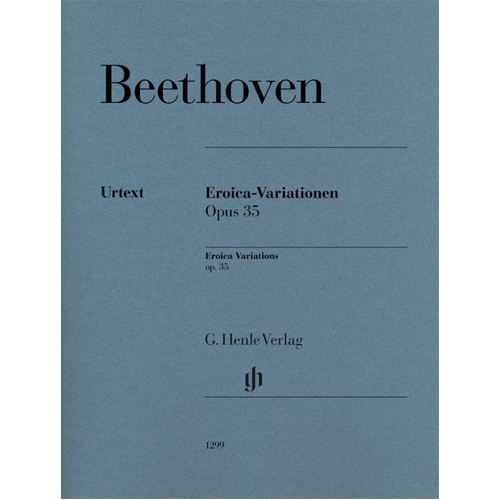 Beethoven Eroica Variations Op. 35 for Piano - Urtext Edition, 32 Pages, G. Henle Verlag