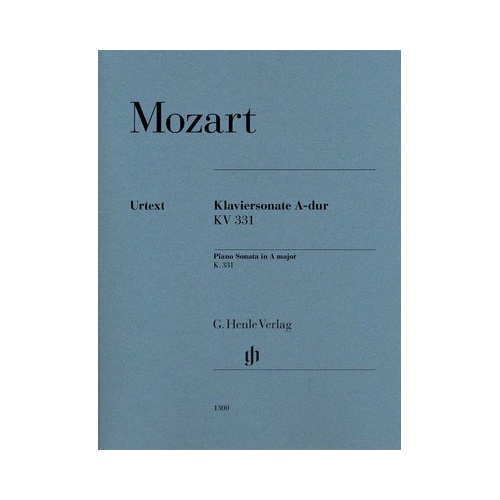 Mozart Piano Sonata A Major K 331 Urtext Edition by G. Henle Verlag, 30 Pages