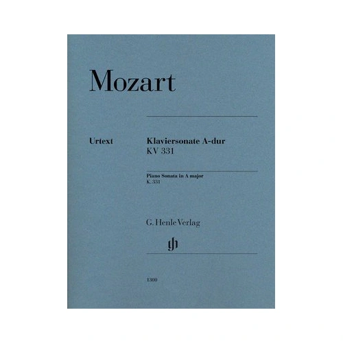 Mozart Piano Sonata in A Major K 331 Urtext Edition by G. Henle Verlag, 30 Pages