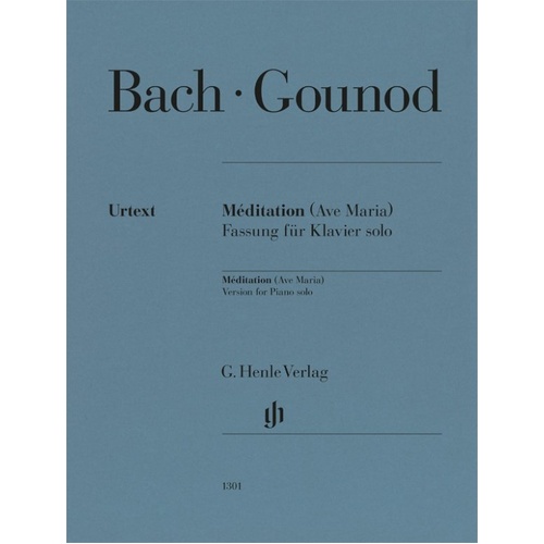 Bach/Gounod - Meditation (Ave Maria) Piano Solo Urtext Edition, 11 Pages, G. Henle Verlag