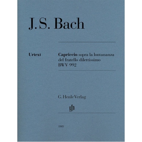 Bach - Capriccio in B Flat Major BWV 992 for Piano Solo, Publisher: G. Henle Verlag, 11 Pages