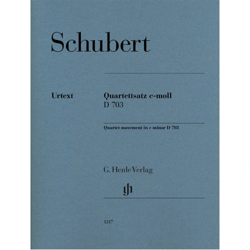 Schubert String Quartet Movement in C Minor D 703 for Viola and Cello, 32 Pages, G. Henle Verlag