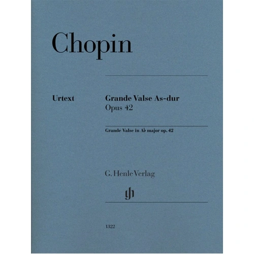 Chopin Grand Waltz A Flat Major Op 42 for Piano Solo by G. Henle Verlag, 12 Pages