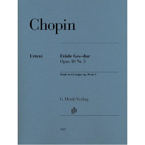 Chopin Etude in G Flat Major Op. 10 No. 5 - Piano Solo Urtext Edition, 7 Pages, G. Henle Verlag