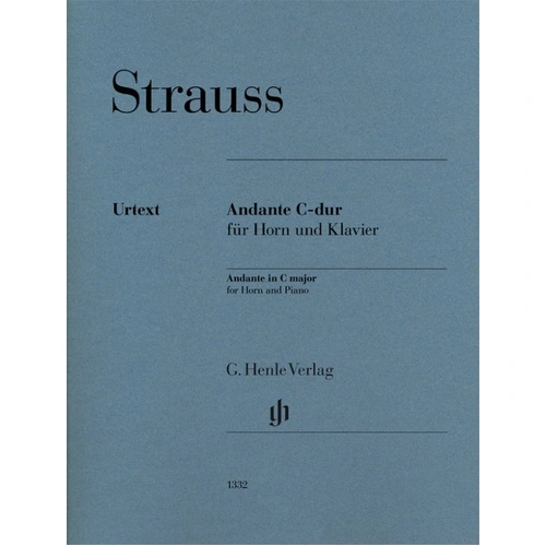 Andante in C Major for Horn and Piano by Richard Strauss, G. Henle Verlag, 12 pages