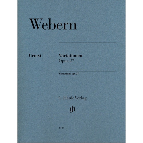 Webern - Variations Op. 27 for Piano Solo, G. Henle Verlag, 20 Pages