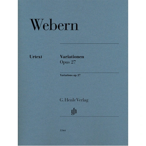 Webern - Variations Op. 27 for Piano Solo, G. Henle Verlag, 20 Pages